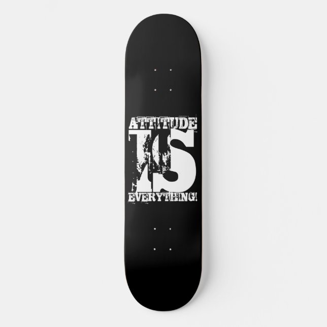 Skateboard Black White POSTIVE WORDS (Front)
