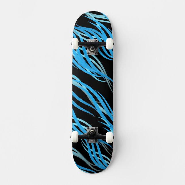 Skateboard-Blue Waves Skateboard (Front)