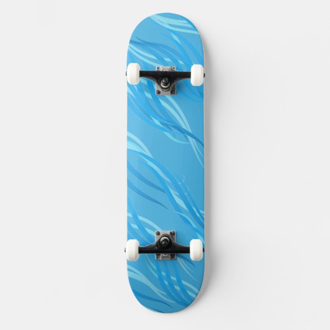 Skateboard-Blue Waves Skateboard (Front)