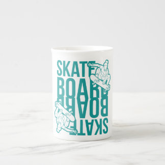 skateboard bone china mug