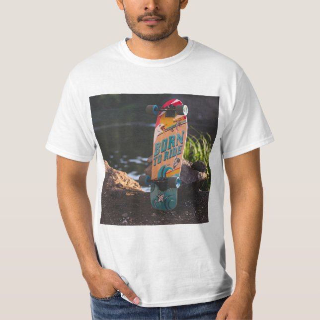 Skateboard Born To Ride T-Shirt (Front)