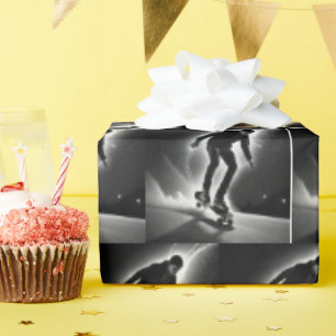 Skateboard Boy With Lightning Bolts Wrapping Paper