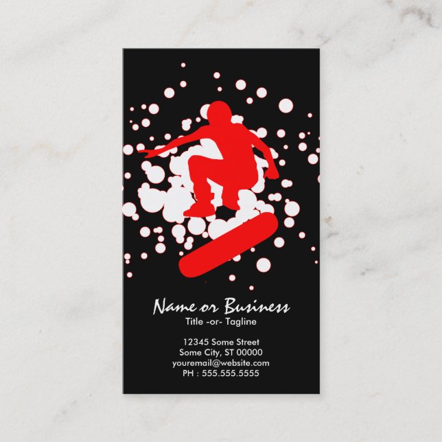 skateboard bubbles business card (Front)