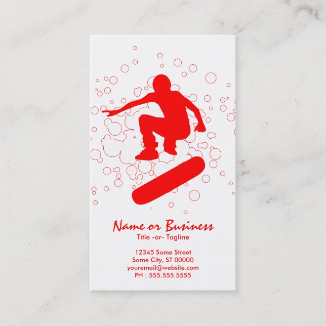 skateboard bubbles business card (Front)
