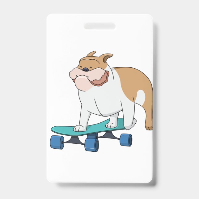 skateboard bulldog ID badge (Front)