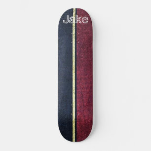 Skateboard Burgundy Black Gold