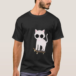 Skateboard Ca Cute Cat Buffs Cat T-Shirt