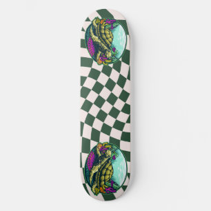 skateboard Chequerboard Turtle Shell Under Water