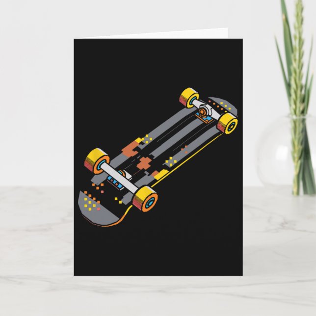 Skateboard Comic Style Skateboarding Fan  Card (Front)