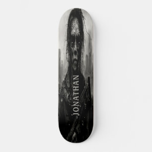 Skateboard Dark Frightening Zombie Warrior