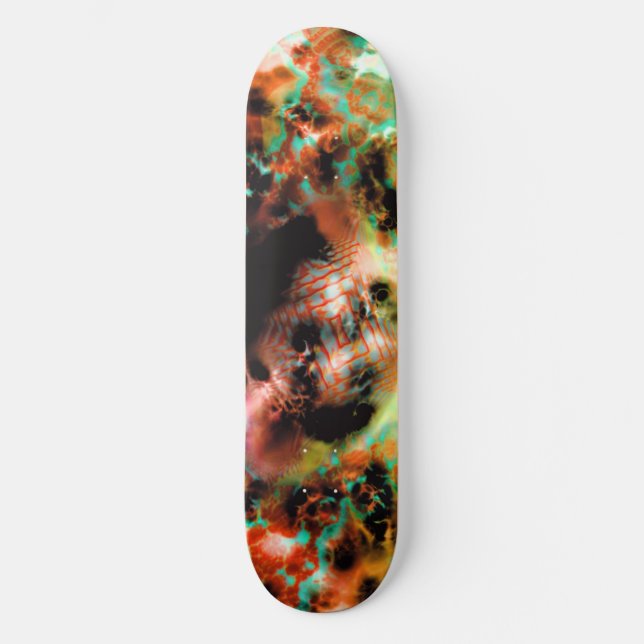 Skateboard Deck :Abstract Orange" (Front)