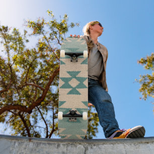 Skateboard Deck, Navajo Aqua