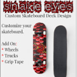 Skateboard Deck | Red Snake Skin | Rattle Snake<br><div class="desc">Skateboard Deck | Red Snake Skin | Rattle Snake
Professional Red Snake Skinned / Rattle Snake outdoors skateboard deck.
Customise your skateboard deck size when you order.

Perfect for: Skateboarding,  Recreational Play,  Ramp Riding,  Everyday travel and riding.
Not Included: Wheels,  Trucks,  Risers,  Grip Tape,  Hardware</div>