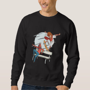 Skateboard Design With Jesus   Jesus Grind Sweatshirt