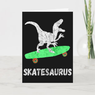Skateboard Dinosaur Skateboarding T-rex Funny Skat Card