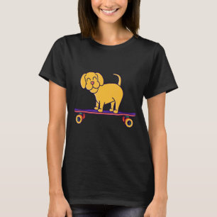 Skateboard Dog On A Longboard T-Shirt