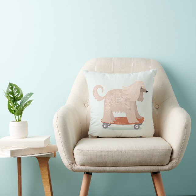 Skateboard Dog WallArt Cushion (Chair)