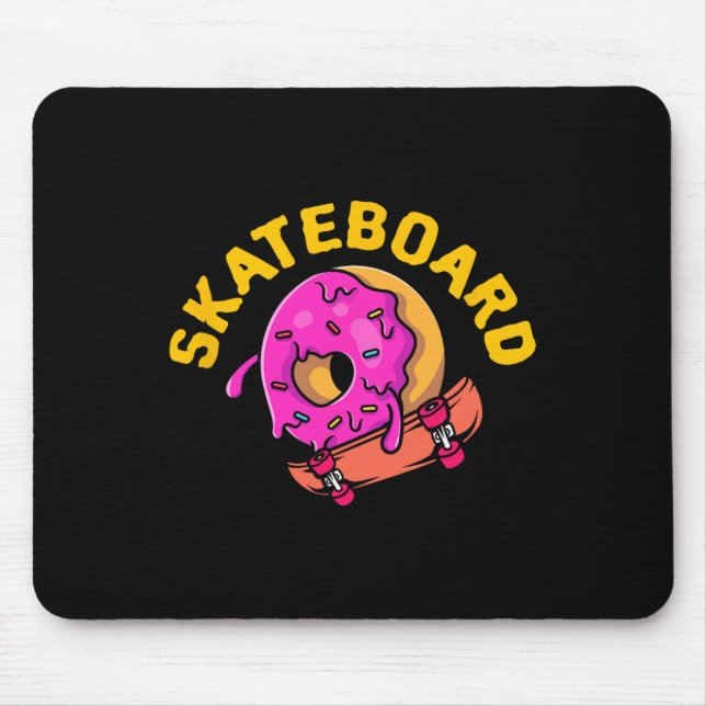 Skateboard Donut Skater Longboard Freestyle Halfpi Mouse Pad (Front)