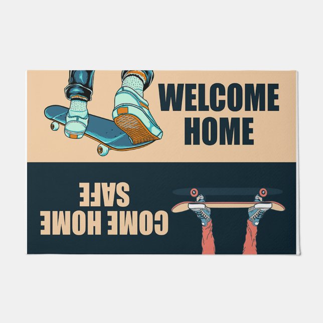 Skateboard doormat, Skate welcome rug (Front)