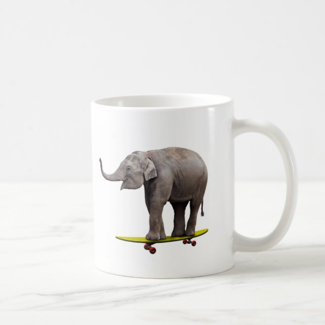 Skateboard elephants coffee mug (Right)