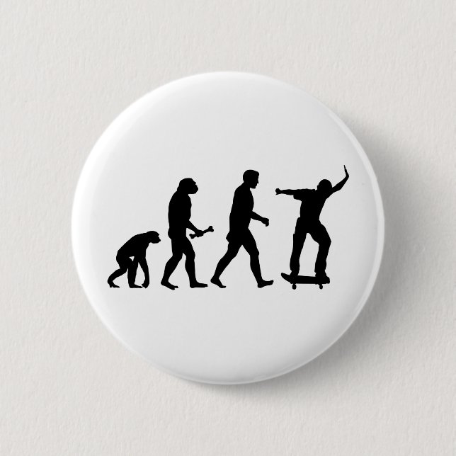 Skateboard Evolution 6 Cm Round Badge (Front)