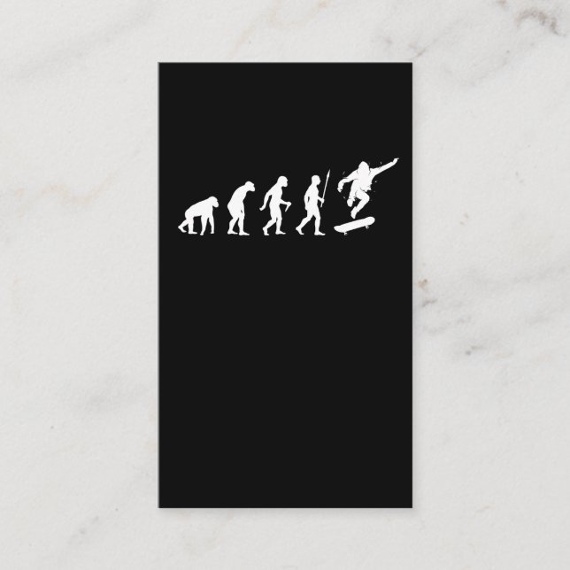 Skateboard Evolution Skateboarder Business Card (Front)