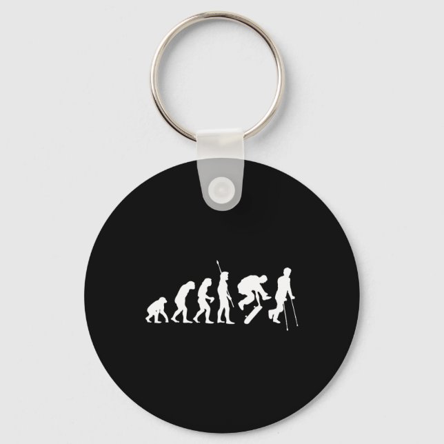 Skateboard Evolution Skateboarding Stunts Tricks C Key Ring (Front)