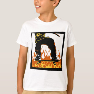 Skateboard flames t-shirt
