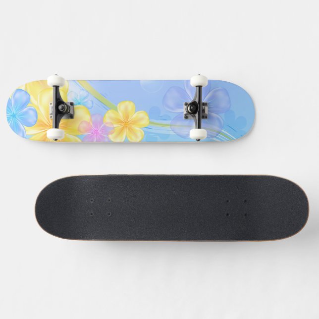 Skateboard-Floral Skateboard (Horz)