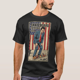 Skateboard For President 2028, political humour T-Shirt