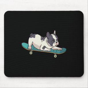 Skateboard French Bulldog Skateboarding Dog  Mouse Pad