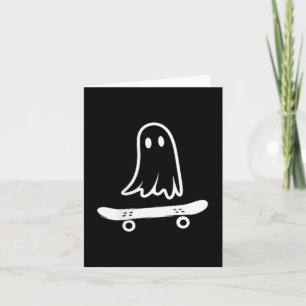 Skateboard Ghost Pocket Halloween Costume Men Wome Card