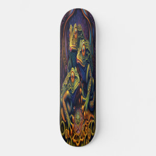 Skateboard Girly Artistic Frogs