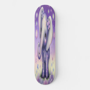 Skateboard Girly flowers baby elephant