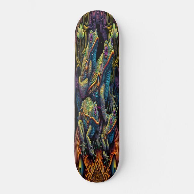 Skateboard Girly Frog Retro Style (Front)