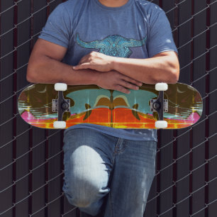 Skateboard graffiti art abstract