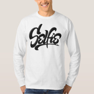 Skateboard Graffiti Selfie Street Art Lettering T-Shirt