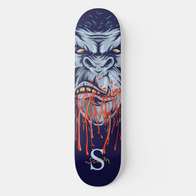 skateboard Great Ape Skull Monogram  (Front)