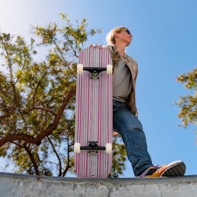 Skateboard Grey with Pink Lines HAMbWG  (Outdoor 1)