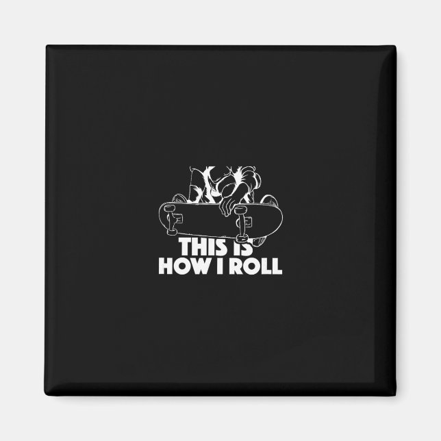 Skateboard Halfpipe Tricks - Extreme Sports Skateb Magnet (Front)