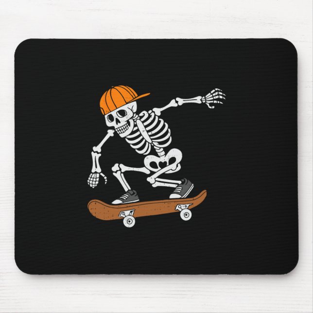 Skateboard Halloween Costume Skeleton Skateboardin Mouse Pad (Front)