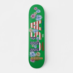 skateboard "HAPPY 4th OF JULY"