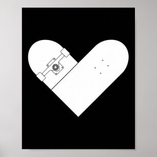 Skateboard Heart - Cheerfully Skateboarding Weeken Poster