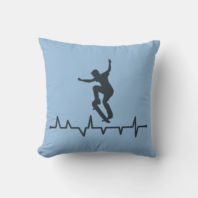 Skateboard Heartbeat Cushion (Front)