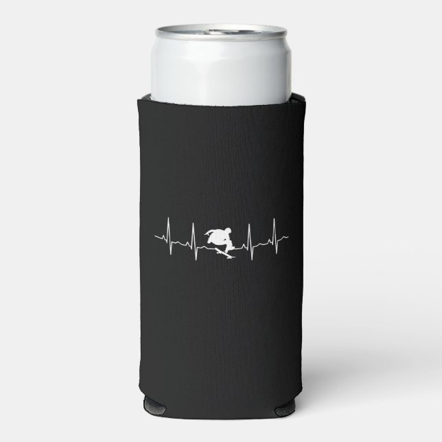 Skateboard Heartbeat Seltzer Can Cooler (Seltzer Front)