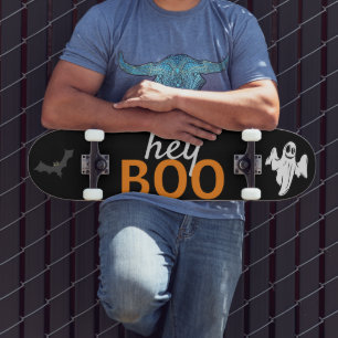 Skateboard - hey BOO Ghost / Bats Black