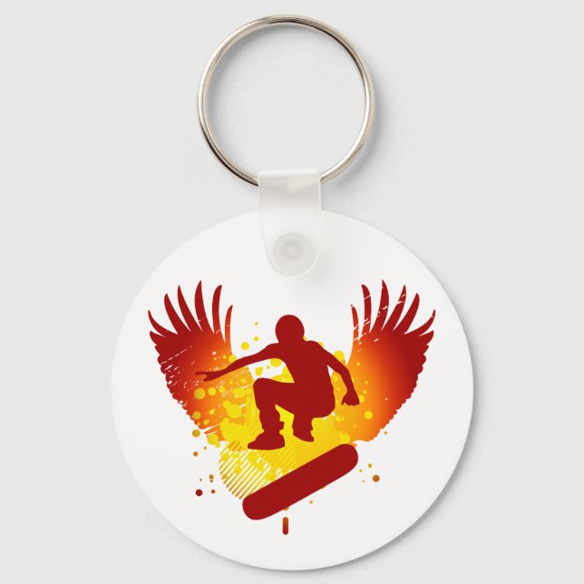 skateboard. hi-fi. key ring (Front)