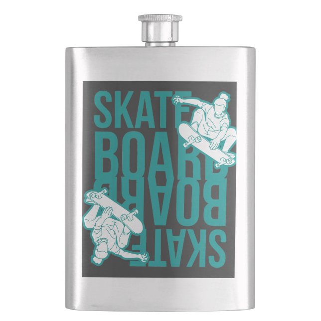 skateboard hip flask (Front)