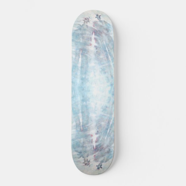 Skateboard Illustration with Shadow People. (Front)