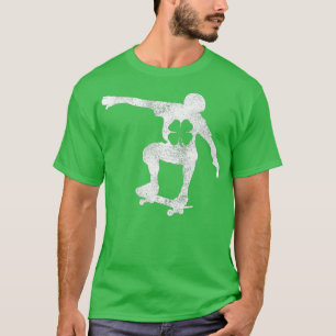 Skateboard Irish St Patricks Day Shamrock T-Shirt